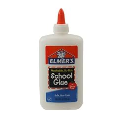 Elmer's Washable No-Run School Glue, 7.625 oz Bottle (E308)