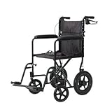 Lightweight Aluminum Transport Chair with Rear Cable Hand Brakes Color