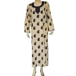 Caftans Tunics Womens Viscose Evening Dress Size L (kftn852)