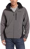 41xd8VyaDrL. SL160  Columbia Mens Single Track Softshell Jacket, Charcoal/Black, Small