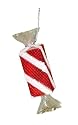 Barcana 4-Inch Shatterproof Red/Frost Peppermint Candy, Christmas Ornaments, Set of 6