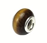 Sterling Silver Tiger Eye European Bead