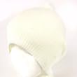 Gossip Girl Soft Ribbed Ski Beanie Slouch Slouchy Knit Hat Ivory White