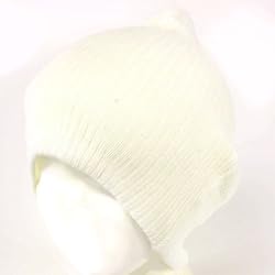Gossip Girl Soft Ribbed Ski Beanie Slouch Slouchy Knit Hat Ivory White