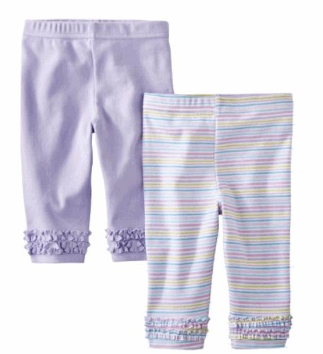Gerber Baby Girls' 2 Pack Pant - Purple & Stripes
