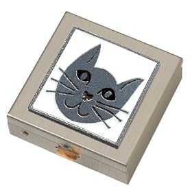 White Kitty Cat Small Pill Box
