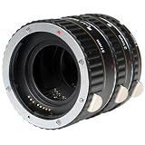 Vivitar Professional Metal Macro Automatic Extension Tube Set of 3 for Canon EOS (13mm, 21mm & 31mm)