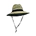 Mens UPF 50 Wide Brim Natural Straw Lifeguard Outback Sun Hat