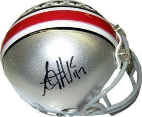 AJ Hawk Autographed/Hand Signed Ohio State Buckeyes Replica Mini Helmet