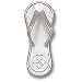 Pittsburgh Steelers NFL Logo Flip Flop 1 Pendant (Silver)