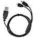 Dual Micro USB / Mini USB Splitter Cable. Charge up to Two Micro or Mini USB Devices at Once From a Single USB Port. Ideal for Digital Cameras, Smartphones (BlackBerry, Moto Droid, Palm Pre, etc) and More