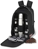 Picnic at Ascot 042BLK-G Coffee & Tea Black Columbia Coffee Backpack 2-person