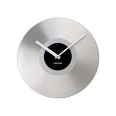 KARLSSON KA4824 Wanduhr Platinum Record silbern