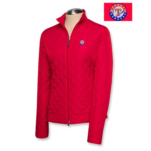 Texas Rangers Women's Quilted Jacket By Cutter & Buck Large