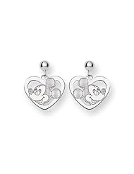 Disney Mickey Heart Dangle Post Earrings