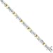 14K Two Tone Gold 1 ct. Diamond Tennis Bracelet