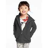 オールドネイビー OLD NAVY/ キルトフルジップフード カーボン アウターパーカー 18～24ヶ月【並行輸入】