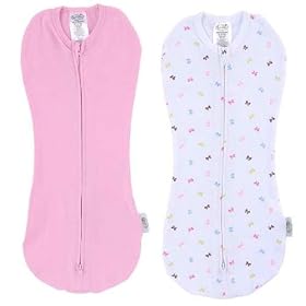 Summer Infant 2 Pack SwaddlePod Cotton Spandex Blend, 5-10 pounds, Baby Bows: Baby