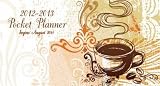 (4x7) Coffee 2012-13 Pocket Planner Calendar