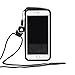 Moonmini Stylish Phone Bumper Frame Case Cover Skin Protector with Hanging Neck Strap Rope for iPhone 6 Plus 5.5 inch - Black