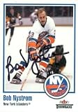 Bob Nystrom Autographed/Hand Signed Hockey Card (New York Islanders) 2002 Fleer Throwbacks #59
