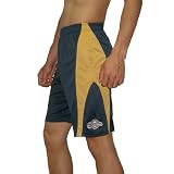 Boys True Fan MLB Milwaukee Brewers Mesh Sport Shorts - Dark Blue & Yellow (Size: L(14) )