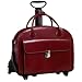 McKleinUSA Glen Ellyn 94366 W Series Italian Leather Detachable-Wheeled Ladies Briefcase (Red)