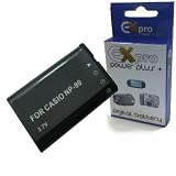 Ex-Pro Casio NP-90 NP90, High Power Plus+ - 2 Year Warranty Replacement Lithium Li-on Digital Camera Battery for Casio Exilim :- EX-FH100, EXFH100, FH100, EX-H10, EXH10, H10, EX-H15, EXH15, H15