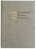 Embossed Learn, Live, Hope, Journal Diary, Hard Cover, Lined