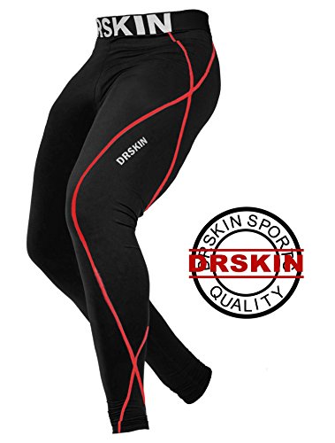 [DRSKIN] DB04 Compression Tight Pants Base Layer Running Pants Men Women (S)