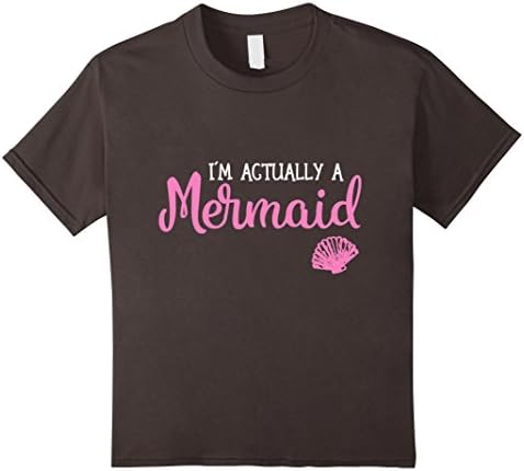 Kids I'm Actually A Mermaid - Mermaid T-Shirt Men Women And Girls 8 Asphalt
