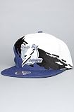 Mitchell & Ness The Tampa Bay Lightning Paintbrush Snapback Hat in Blue & Black,Hats for Men, One Size,Blue