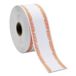 MMF Industries 2160651D16 Automatic Coin Rolls, Holds 40 Quarters, White/Orange, Approx. 1900/roll