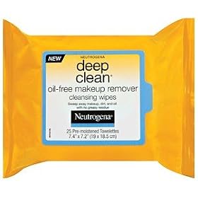 Neutrogena Deep Clean Makeup Remover Wipes, 3 Ounce