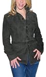 Ralph Lauren Purple Label Womens Suede Leather Blazer Jacket Dark Green Gray 4