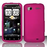 Premium Magenta Pink Rubberized Shield Hard Case Cover + Atom LED Keychain  ....