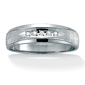 Mens Diamond Accent 10k Gold Band: Jewelry