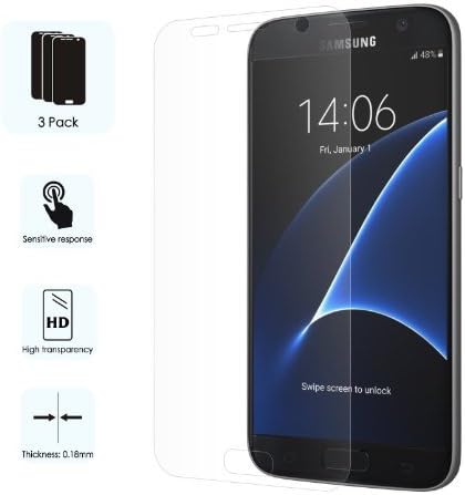 Samsung Galaxy S7 Screen Protector Full Screen Coverage HD Ultra Clear Anti-Explosion Film (3 Pack)