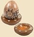 Brown Stone Egg Ball Holder Display Stand African Art Home Decor Gifts