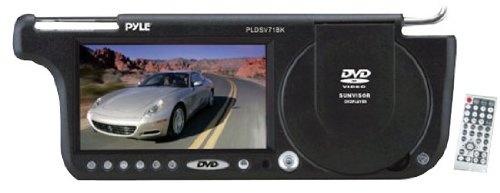 PYLE PLDSV71BK 7-Inch TFT Right Sun visor with Build-in DVD/USB-SD Card Slot Black