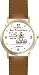 Habit 1 - Be Strong (Spanish Text) - DELUXE TWO-TONE WATCH from THE 7 HABITS - WATCH COLLECTION BY WATCHBUDDY&reg; - Arabic Numbers - Brown Leather Strap-Size-Large ( Men's Size or Jumbo Women's Size )