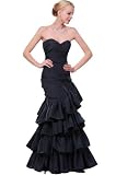 eDressit Robe de Mariage/Ceremonie/Gala coupe sirene avec jupe a volants en Taffetas bleu nuit 00109605