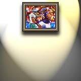 Completely Handpainted American Football Sport Painting, Custom Order FL8969, Oil on Canvas, with Option to Paint Jerry, Brett & Co. from Any Other Favorite Photograph or Picture, Unframed, Size 21'' x 28" inches