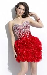 Chiffon/Taffeta/Tulle Cocktail Beaded Applique Lace Crystal Crystals  Dress