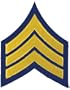 Gold/NavyBlue SGT Chevron Emblem