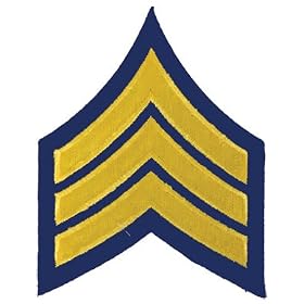 Gold/NavyBlue SGT Chevron Emblem