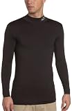 Realtree Men's Solid Fitted Mock Neck Long Sleeve Tee