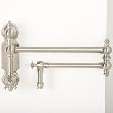 IMAGE OF 1.1 Gpm Traditional Wall Mount Pot Filler with Cross Handle Finish: Distressed Antique Brass