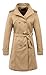 ZSHOW Women's Trench Coat Long Double Breasted Jacket Lapel Jackets With Belts