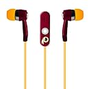 NFL Washington Redskins Hands Free Earbuds with Microphone, One Size, Red